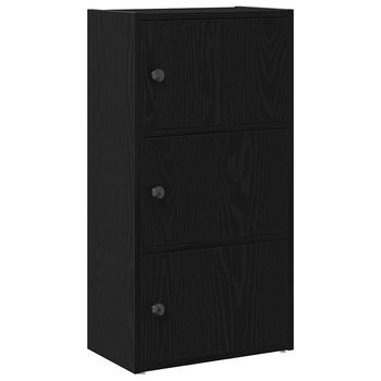 Librería De Madera Contrachapada Roble Negro 40x24x77 Cm Vidaxl