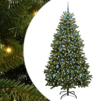 Árbol De Navidad Artificial Verde 210 Cm Pvc Y Metal Vidaxl