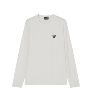 ea7 para hombre 8npt17pjrgz camiseta de manga larga premium shield blanco xxl casual viscosa