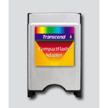 Lector de Tarjetas Transcend Adaptador CompactFlash a PCMCIA Plata