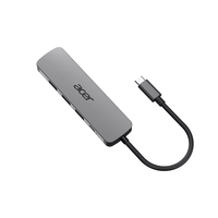 docking usb-c acer 5 en 1 1xhdmi 4k 3xusb-a 32 1xusb-c pd 100w plata