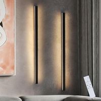 led luz de pared 2er interior negro 100cm luz de pared 3000k pasillo moderno dormitorio zmh