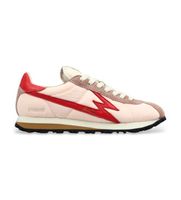 moa concept para mujer fl089 zapatillas de piel flash rosa 37 plano cordones casual