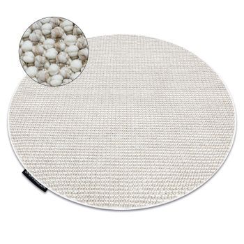 Alfombra Casablanca Loop Círculo Blanco / Beige, Lazo, Suave Circulo 200 Cm