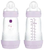 mam biberon easy start anti-colic flujo medio rosa mate 2-4m 260 ml 2 uds