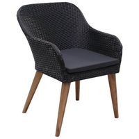 sillas de jardin con cojines 2 unidades ratan sintetico negro cfw276724
