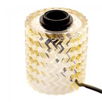 base con portalamparas e27 cristal ambar