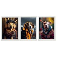 fun realistic illustrations of animals in human clothing interior design and decoration set collection 25 nacnic