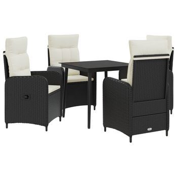 Juego De Mesa Y Sofá 5 Uds. Negro Y Crema Vidaxl