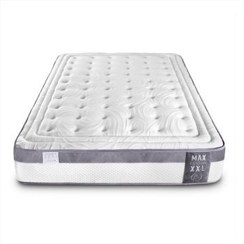 Colchón Viscoelástico 70x190 Cm Max Confort - Altura +/- 30 Cm - Viscosa Natural + Tejido Stretch - Efecto Nube - Gran Adaptabilidad - Firmeza Baja
