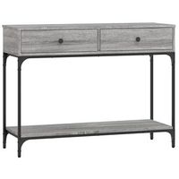 mesa consola madera de ingenieria gris sonoma 100x345x75 cm vidaxl
