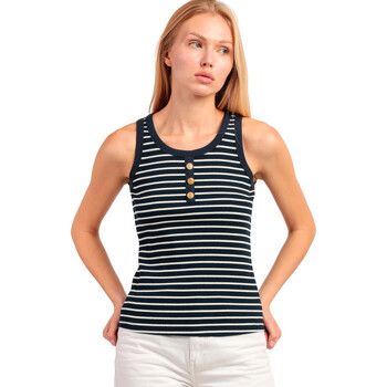 Admas Camiseta tirantes Camiseta de tirantes Navy Top para mujer