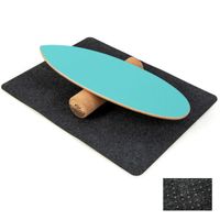 costway tabla de equilibrio de madera tablero inestable con rodillo manta para entrenamiento skateboard hockey snowboard surf 75 x 255 cm