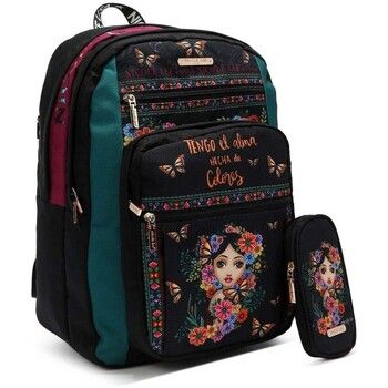 Nicole Lee Bolsa de viaje MOCHILA DE NYLON + ESTUCHE ALMA DE COLORES para mujer