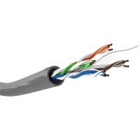 cable de red goobay cat6 uutp 100 m gris