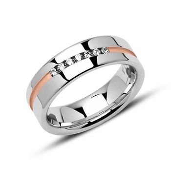 Anillo de plata 925 para mujer con circonita