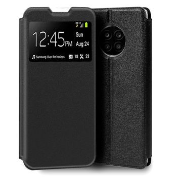 Cool Funda Flip Cover Liso Negro para Honor 50 Lite/Nova 8i