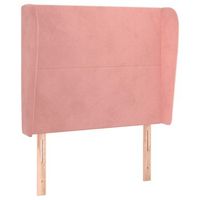 cabecero con orejas de terciopelo rosa 93x23x118128 cm
