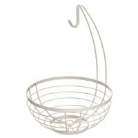cesta de frutas de metal para colgar - plata