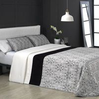 edredon confort invierno jacquard sena  fundas cojin 135 cm rufino diaz negro
