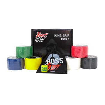 BeastOut Pack de 6 Tape para Crossfit de 4 cm x 6 m, Cintas Elásticas Adhesiva Premium, ideal para Halterofilia y Levantamiento de Pesas