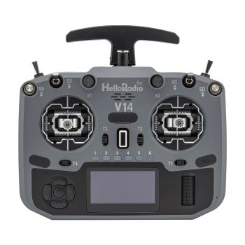 HelloradioSky V14 MAX 2.4GHz Transmisor de radio OLED integrado de 1000 mW ELRS/4IN1 CNC metal Hall Gimbal de código abi