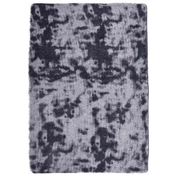 Alfombra De Pelo Largo Navarra Gris Oscuro 160x230 Cm Poliéster Vidaxl