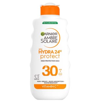 Garnier Ambre Solaire SPF 30 Hydra 24 Hour Protect Hydrating Sun Cream Lotion With Vitamin C, 175ml