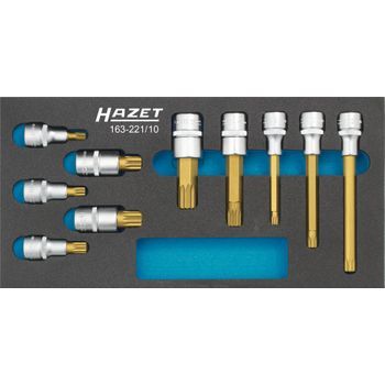 Hazet 163-221/10 Juego De Llaves De Vaso Destornillador ∙ M8 ∙ M10 ∙ M12 ∙ M14 ∙ M16 ∙ M18 ∙ M8 ∙ M14 ∙ M10 ∙ M12 ∙ Número De Herramientas: 10