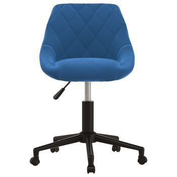 Silla De Comedor | Silla De Cocina Giratoria De Terciopelo Azul