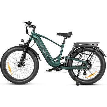 Bicicleta Eléctrica Samebike Storm Con Suspensión Completa Y Neumáticos Anchos, 48 ​​v 20 Ah, Verde