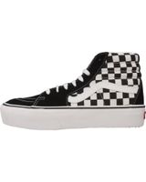 de vans off the wall vans off the wall sk8-hi platform checkerboard va3tkn - zapatillas altas de plataforma blanco y negro