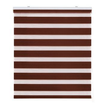 Estoralis - Estores  Noche Y Dia  Vera - Total 145x180 Cm  | Tejido 141x175 Cm | Doble Tejido | Marron