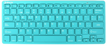 TECLADO WIRELESS TURQUESA SILVER HT