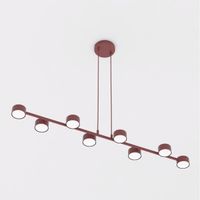 lampara de techo kolina granate 8 luces