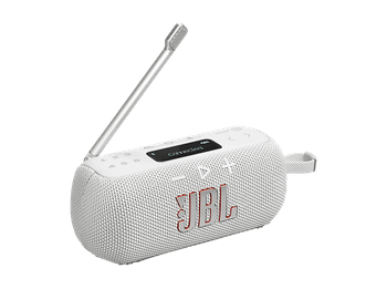 Radio portátil - JBL Tuner 3, 7W Potencia, Señal FM/DAB/DAB+, 12h Autonomía, Resistencia IP68, USB-C, Blanco
