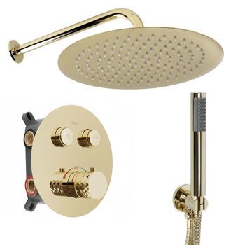 Conjunto De Ducha Rea Lungo Diamond Gold + Box