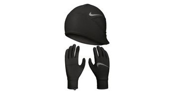 Gorro   guantes nike essential running negro mujer