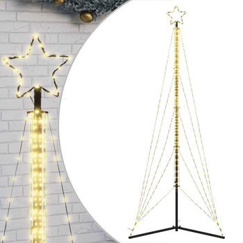 Árbol De Navidad Led 525 Leds Blanco Cálido 302 Cm Vidaxl