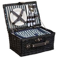cesta de picnic azul 38x26x19