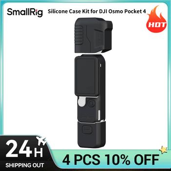 Kit de Funda Protectora de Silicona SmallRig Pocket 4 para DJI Osmo Pocket 4, Protección Modular Multidireccional con Correa para la Muñeca 6007