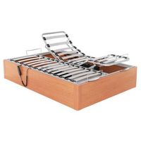 canape abatible articulado con motor ankara altura 34 cm - cerezo - 150x190 cm