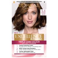 loreal paris excellence creme permanent hair dye various shades - 53 natural golden brown