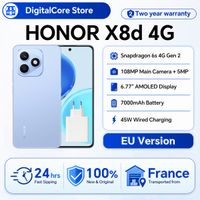 smartphone honor x8d version eu snapdragon 6s 4g gen 2 pantalla amoled de 677 pulgadas bateria de 7000 mah carga superrapida de 45w camara principal de alta definicion de 108mp ip65