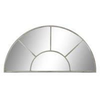 espejo metal 122x25x62 ventana envejecido gris