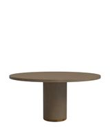 mesa de comedor de microcemento en color tierra 150 cm