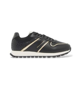 A|X Armani Exchange para mujer. XW002795AF23061MC077 Zapatillas Ax negro (39), Plano, Cordones, Casual