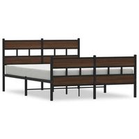 estructura de cama con cabecero y pie sin colchon 140x190 cm vidaxl