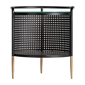 Mesa Auxiliar De Hierro En Color Negro