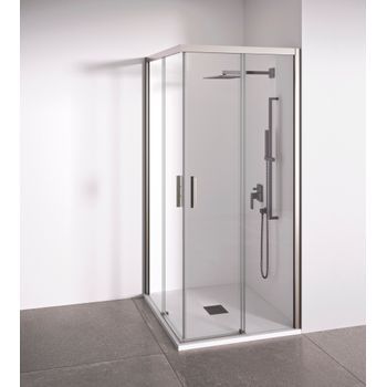 Mampara De Ducha Angular Plata 67-69 X 97-99 Cm Bellobath